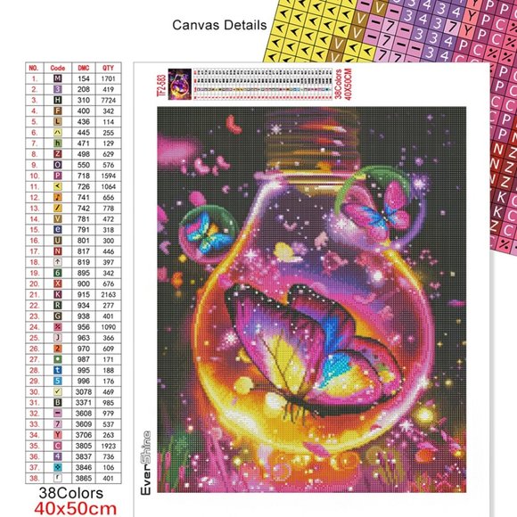 Diamond Embroidery Butterfly In Bulb Animal Diamond Crystal Painting - Picture 6 of 6